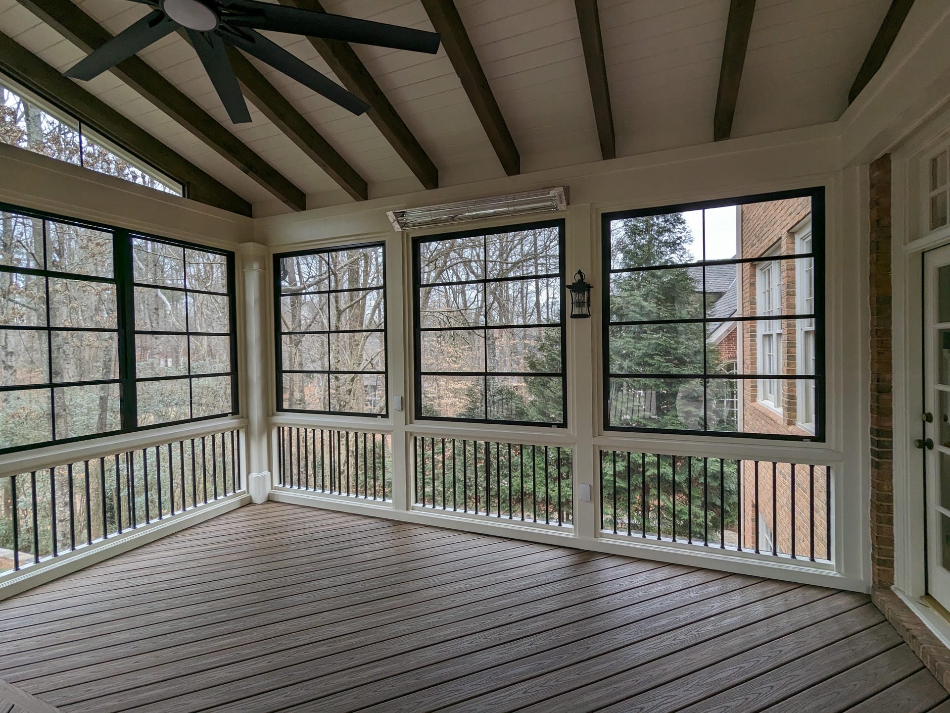 EZE-Breeze window panels installed in an existing porch frame